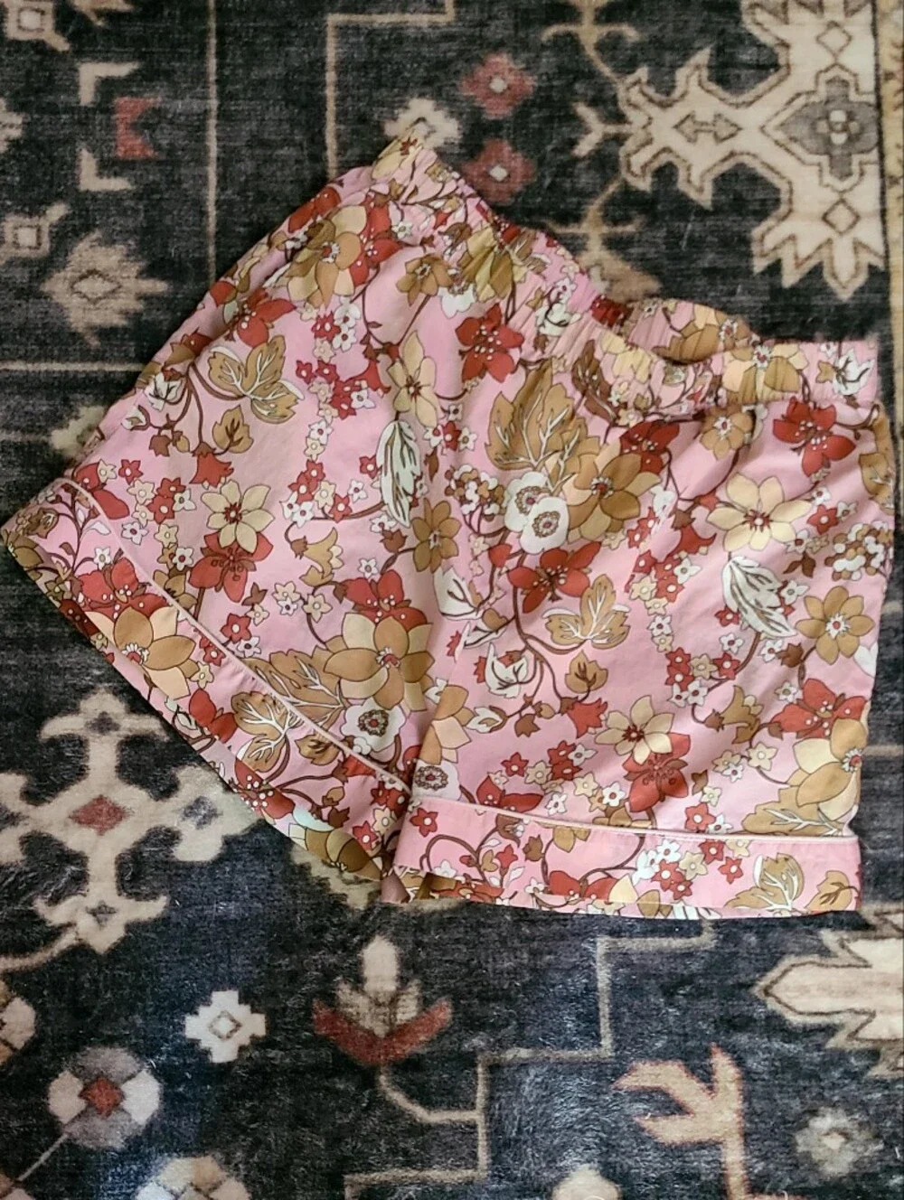 Papinelle x Karen Walker Light Pink Garden Floral Cotton Boxer PJ Set Size S